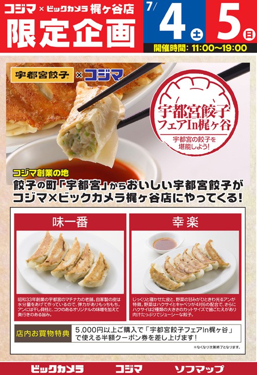 宇都宮餃子フェアのチラシ