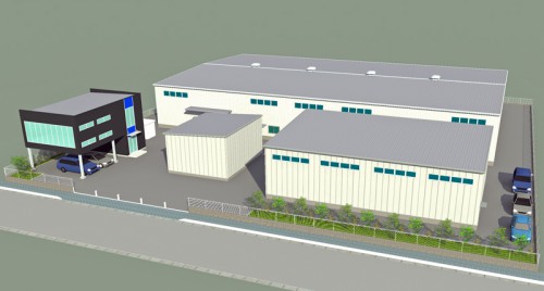 NSマテリアルズ広川事務所、貯蔵所と製造所イメージ