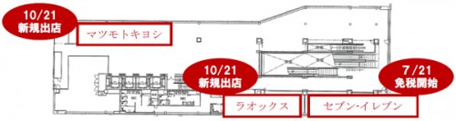 免税ゾーン案内図