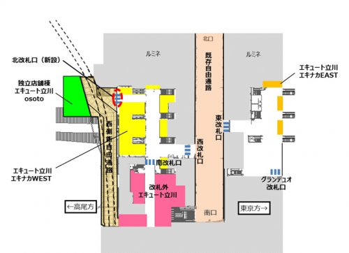 立川駅平面図