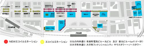 丸の内イルミネーション2016開催マップ