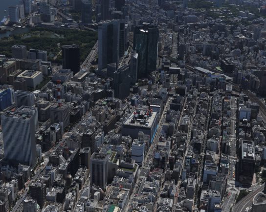 GINZA SIXの航空写真（現在）
