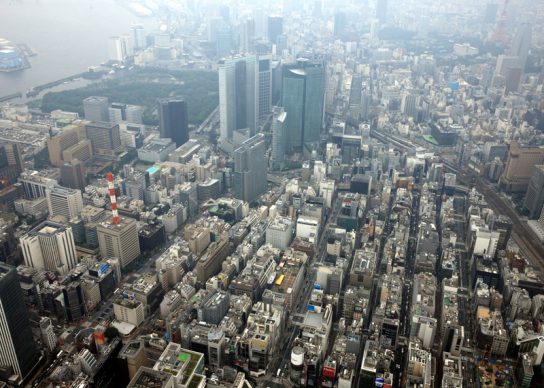 GINZA SIXの航空写真（従前）