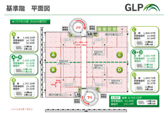 GLP座間の平面図