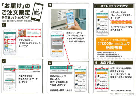 手ぶら de ショッピングの使い方