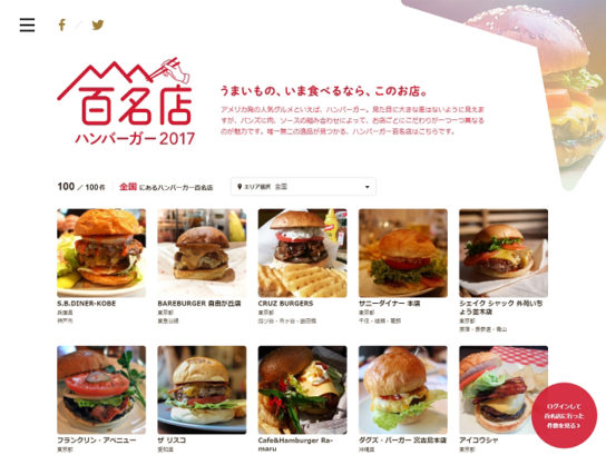 食べログ ハンバーガー百名店