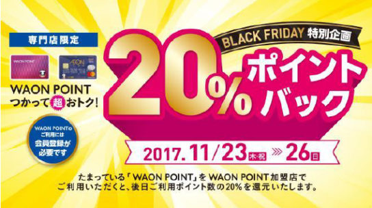 20％ポイントバックキャンペーン