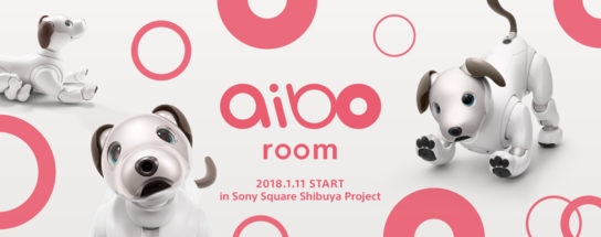 アイボと触れ合える「aibo room」