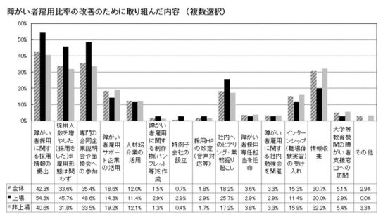 障がい者雇用で取り組んだ内容