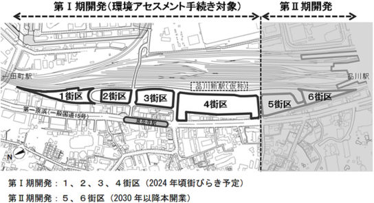 新駅の配置図