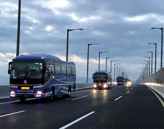 緊急を要する車両の通行状況