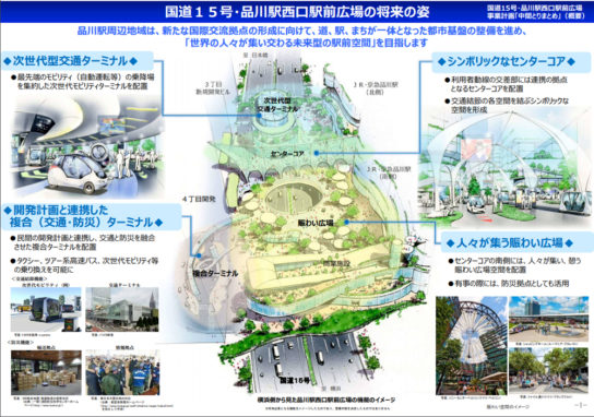 国道15号・品川駅西口駅前広場の将来の姿