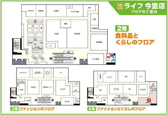 日用品、キッチン用品、化粧品、衣料品までそろう