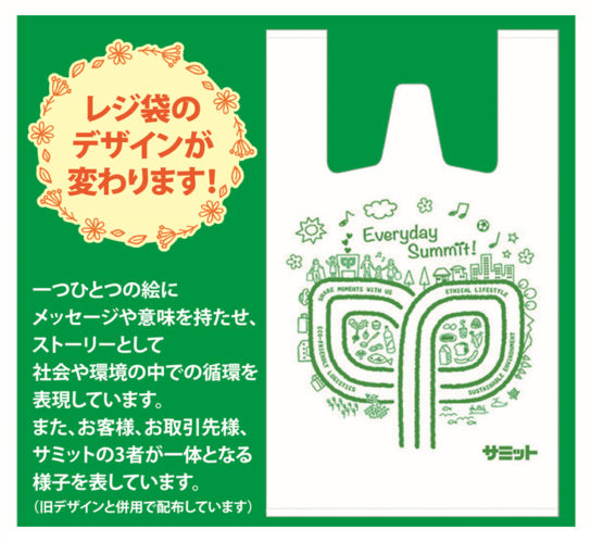 サミット／30年ぶりに「レジ袋」リニューアル | 流通ニュース