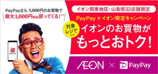 イオンでPayPayはじまるキャンペーン