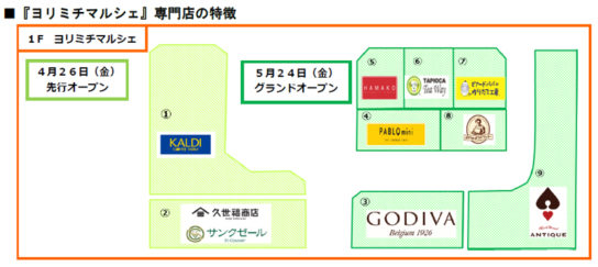 ヨリミチマルシェ配置図