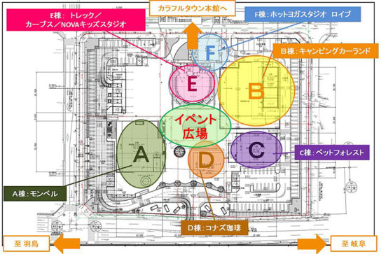 エミノワの店舗配置図