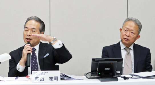 左：柴田社長、右：佐々木勉マックスバリュ九州社長