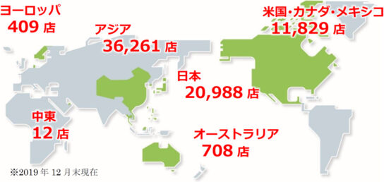 セブンイレブンの店舗数