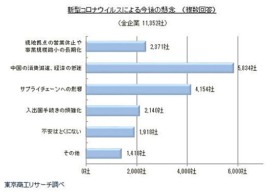 新型コロナウイルスによる今後の懸念