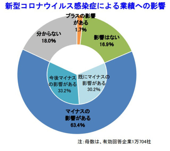 新型コロナウイルス感染症による業績への影響