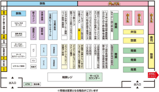 たいらや鹿沼店のレイアウト