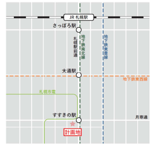 （仮称）札幌すすきの駅前複合開発計画