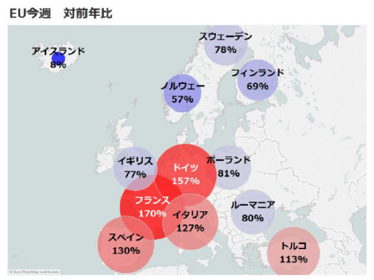 需要予測前年対比地図