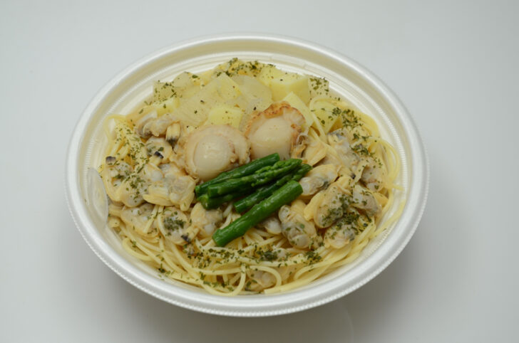 あさりと帆立のクラムチャウダーパスタ