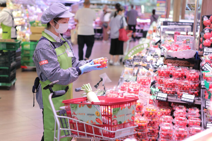 野菜、果物、精肉、鮮魚