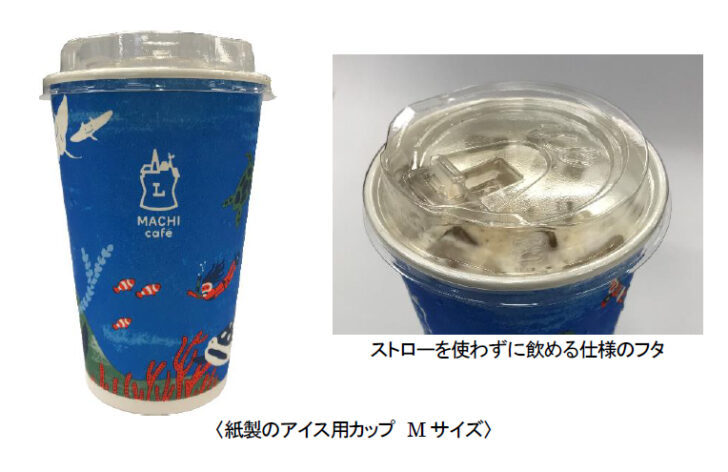 Mサイズプラカップを紙製に変更