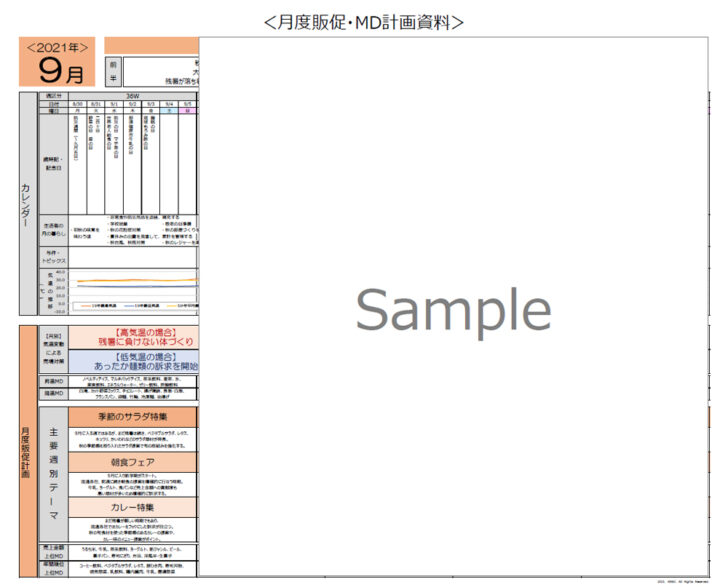 月度販促・MD計画資料