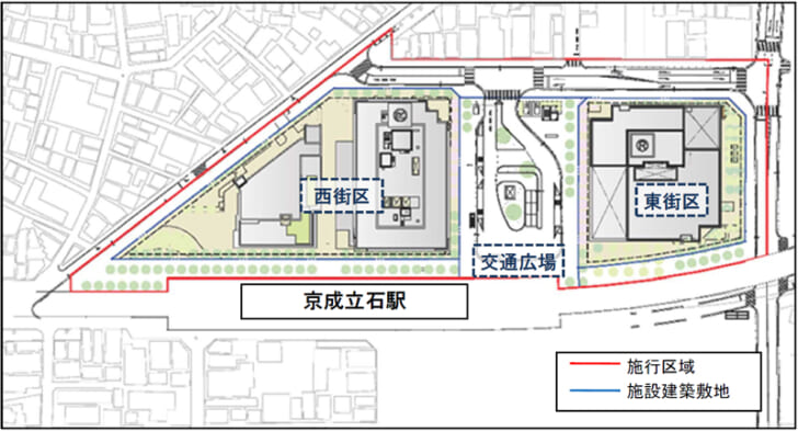 再開発事業 街区・施設配置図