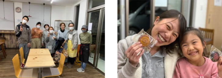 福岡県の子ども食堂での食品寄付の様子