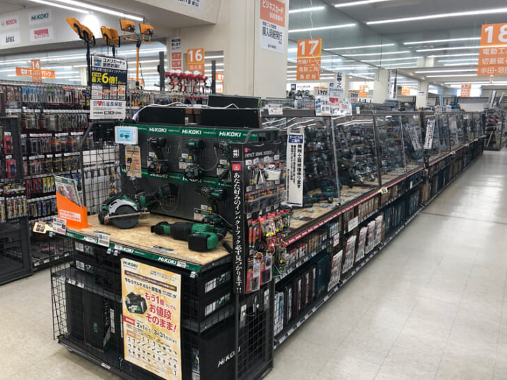 電動工具売場