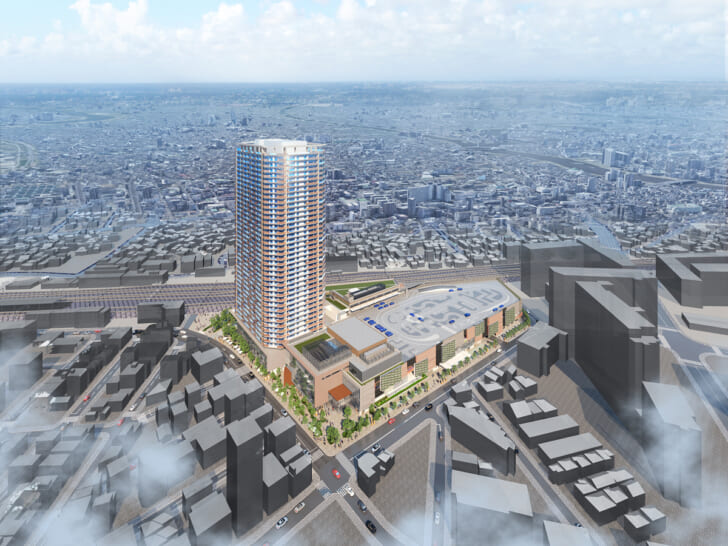 東京都葛飾区で住宅・商業・業務・公益の複合再開発
