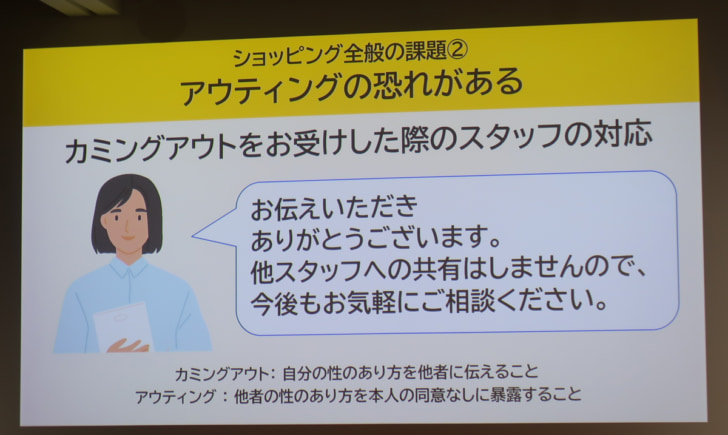 安心して買い物できる環境が求められている