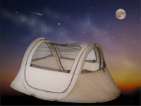 ニトリ／夜空を眺めて眠れる「メッシュ構造のワンタッチテント」