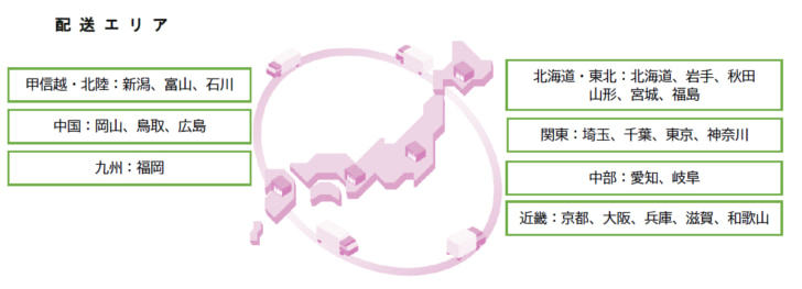 7エリア・24都道府県で共同配送