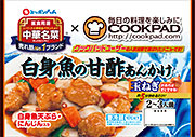 「ねぎ塩肉だんご」と「白身魚の甘酢あんかけ」