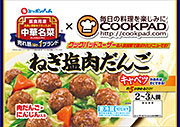 「ねぎ塩肉だんご」と「白身魚の甘酢あんかけ」