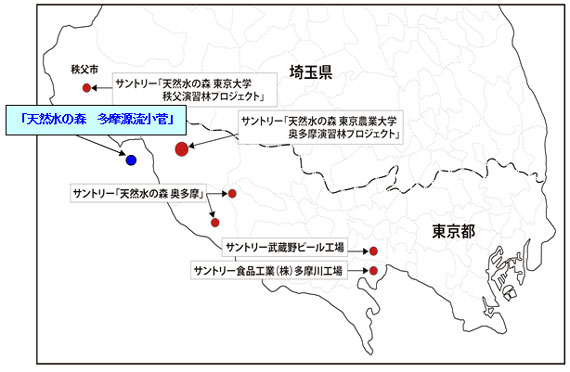 「天然水の森 多摩源流小菅」の位置