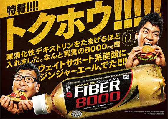 カナダドライ ジンジャーエール　FIBER8000　キービジュアル