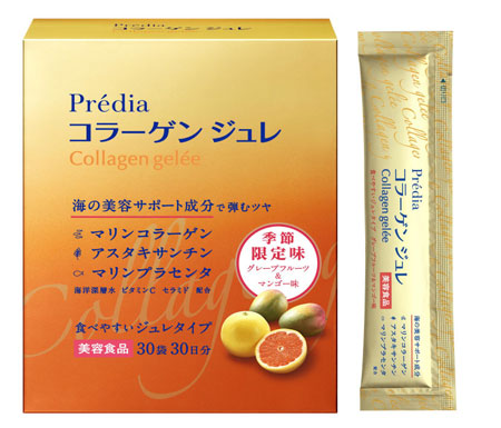 「プレディア コラーゲン ジュレ グレープフルーツ＆マンゴー味」15g×30袋
