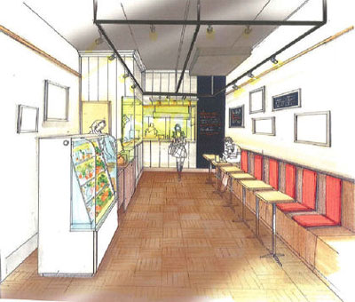 店内イメージ(イートイン6席)