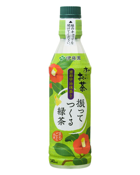 「お～いお茶 京都宇治抹茶入り 振ってつくる緑茶」340ml