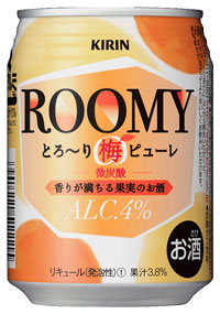 「キリン ROOMY とろ～り梅ピューレ」250ml、168円（税込）