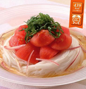 メニュー例:冷やしトマトの涼味そうめん