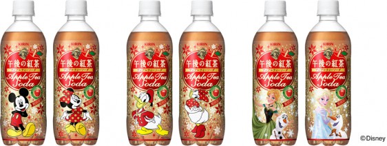 「キリン 午後の紅茶 アップルティーソーダ」500ml、140円（税別）　ⒸDISNEY