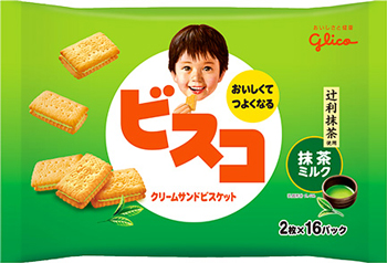 「ビスコ 抹茶ミルク」2枚×16パック、オープン価格